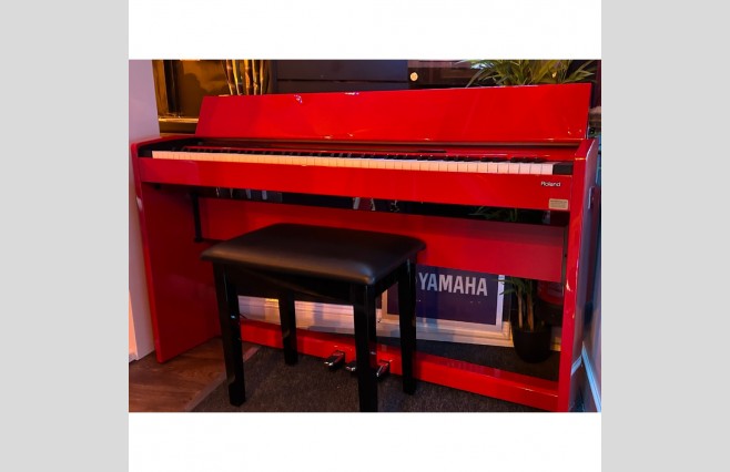 Roland F110 Red Digital Piano, Used - Complete Package (SN:Z1B0427) - Image 1